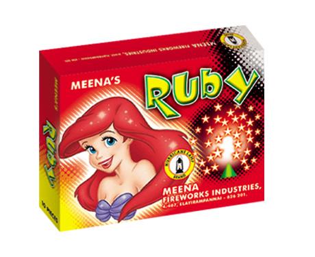 021 MEENA RUBY RED 10PCS