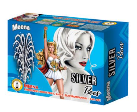 028 MEENA SILVER BEES 3PCS