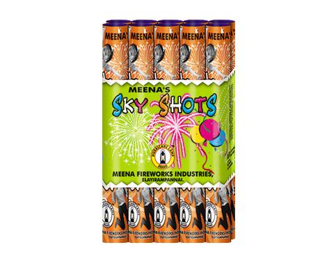 154 MEENA SKY SHOTS CRACKLING 10PCS