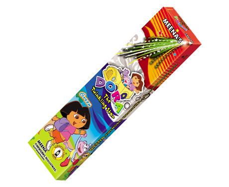 032 MEENA TWINKLING STAR GREEN 10PCS
