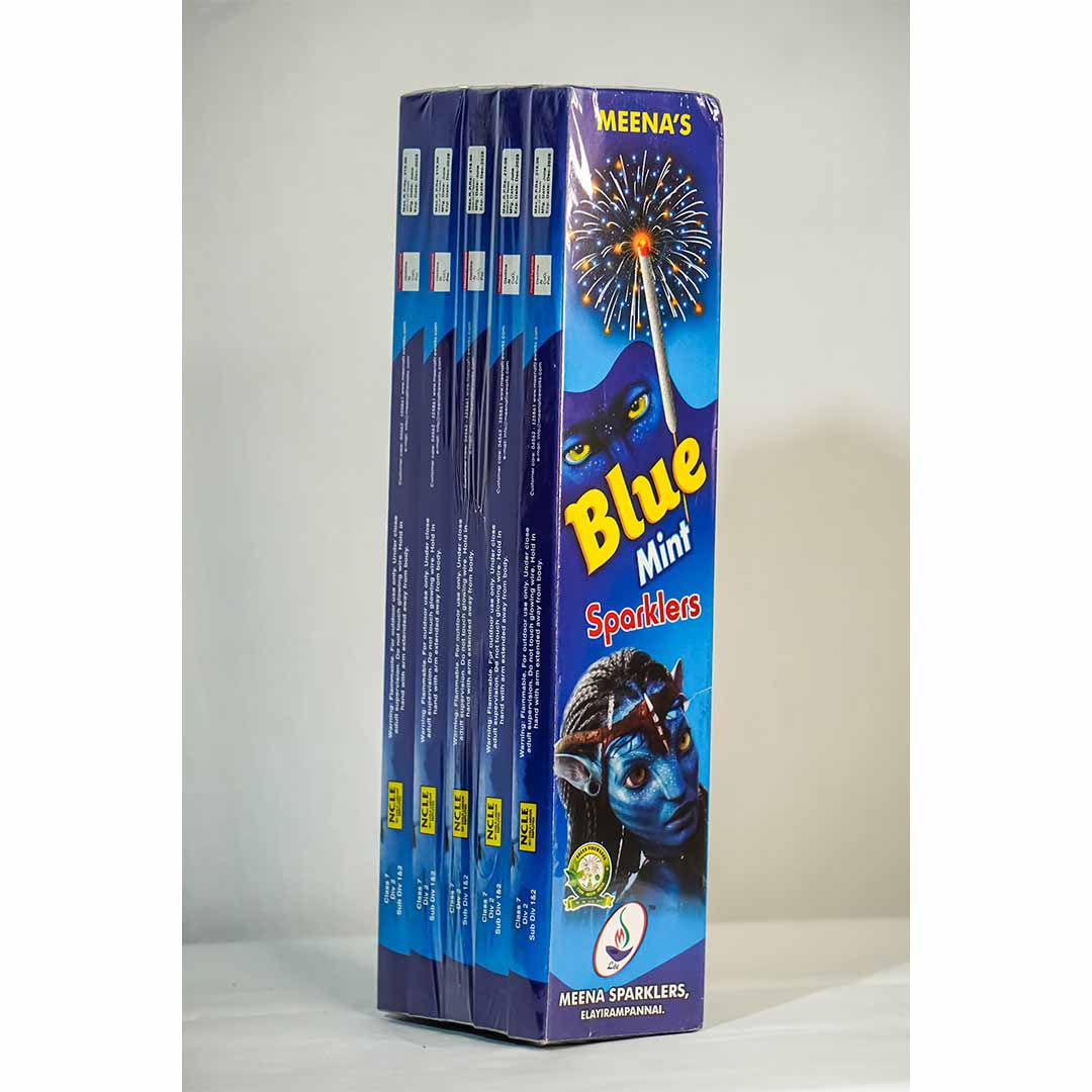 526 MEENA AQUA BLUE SPARKLERS 12CM 10PCS 5BOX