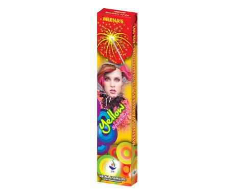 524 MEENA YELLOW SPARKLERS 12CM 10PCS 5BOX